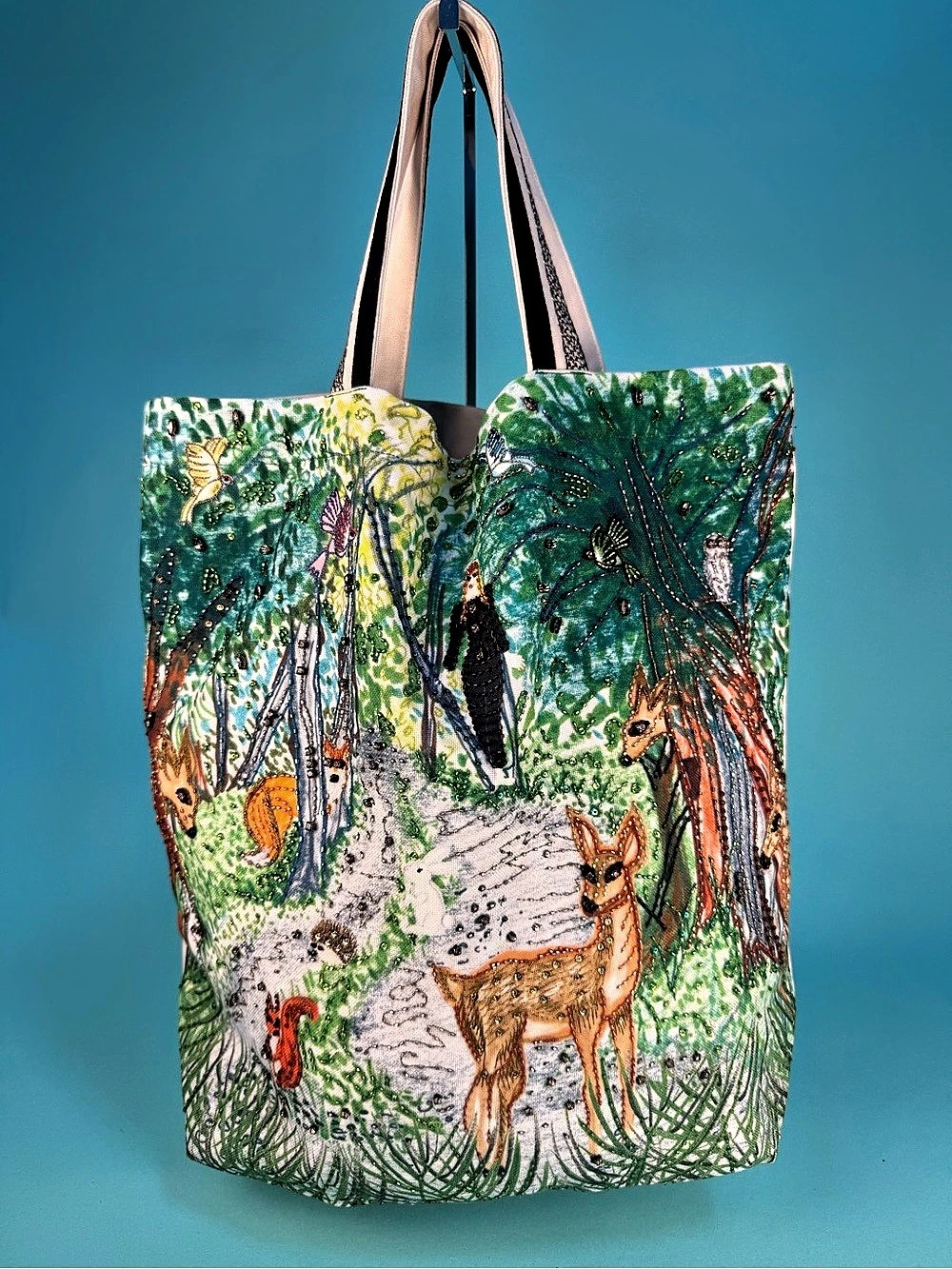 Christian Dior Diorama Florence 2024 Beaded Tote in White & Green Like New